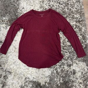American Eagle Soft & Sexy Plush Top, Maroon Small
